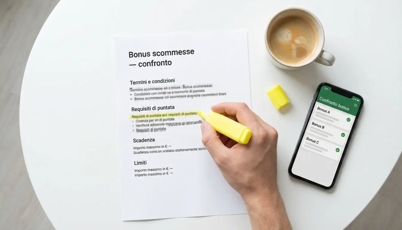 Confronto bonus scommesse calcio tra bookmaker