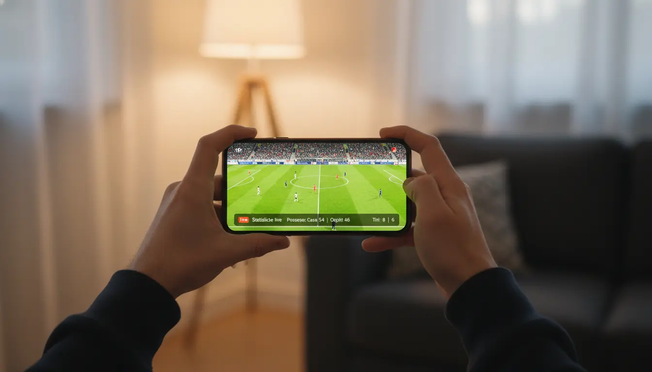 Scommesse live sul calcio con streaming integrato su smartphone