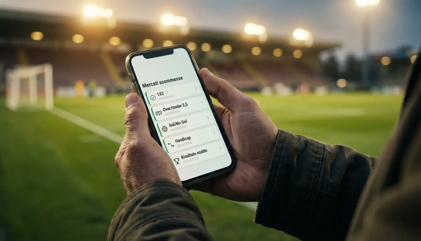 Tipi di scommesse sul calcio e mercati disponibili
